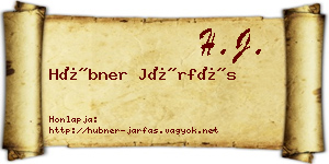 Hübner Járfás névjegykártya
